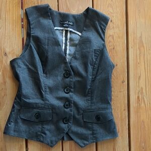 Willi Smith Black Button-Up Vest